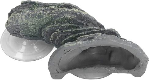 منصة تسلق السلحفاة Yuyte الزواحف المنحدر راتنجات الرصيف لسلاحف السحالي مع كأس الشفط LifeLike Rock Rock Ornament in Saudi Arabia
