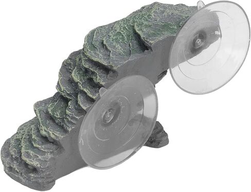 منصة تسلق السلحفاة Yuyte الزواحف المنحدر راتنجات الرصيف لسلاحف السحالي مع كأس الشفط LifeLike Rock Rock Ornament in Saudi Arabia