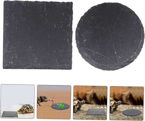 2pcs Basking Platform for Tortoise and Reptiles Sturdy Feeding Dish and Basking Rock for Aquatic Turtles Bearded Dragons and Lizards for Terrarium and Habitat Decor in Saudi Arabia