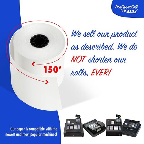 2 1/4" x 150' Thermal Paper (50 Rolls), Works for Talento Dassault, Veeder Root TLS350, Verifone Omni 3300, Verifone Omni 3350 Printer 350 in Saudi Arabia
