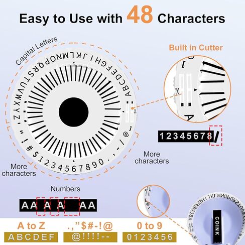 آلة صانع الملصقات المنقوشة مع أشرطة ، كاتب صانع الملصقات المحمولة ، صانع الملصقات المصغرة مع 6 أشرطة ملصقات للمنزل ، ومكتب DIY وصياغة (أرجوانية) in Kuwait