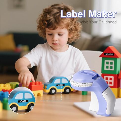 آلة صانع الملصقات المنقوشة مع أشرطة ، كاتب صانع الملصقات المحمولة ، صانع الملصقات المصغرة مع 6 أشرطة ملصقات للمنزل ، ومكتب DIY وصياغة (أرجوانية) in Kuwait