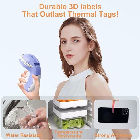 آلة صانع الملصقات المنقوشة مع أشرطة ، كاتب صانع الملصقات المحمولة ، صانع الملصقات المصغرة مع 6 أشرطة ملصقات للمنزل ، ومكتب DIY وصياغة (أرجوانية) in Kuwait