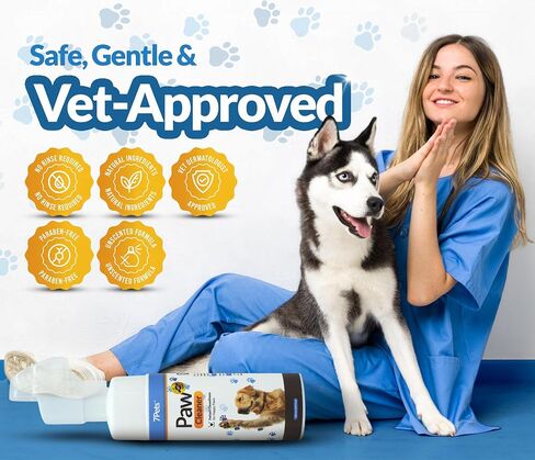 Paw Cleaner for Dogs & Cats | Gentle Dog Paw Washer | No Rinse Foaming | Unscented | Pet Foot Cleaner with Built-in Silicone Brush for Muddy Paws | Puppy & Kitten Paw Wash in Saudi Arabia