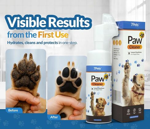 Paw Cleaner for Dogs & Cats | Gentle Dog Paw Washer | No Rinse Foaming | Unscented | Pet Foot Cleaner with Built-in Silicone Brush for Muddy Paws | Puppy & Kitten Paw Wash in Saudi Arabia