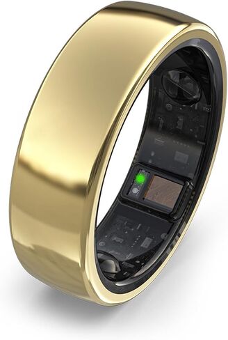 Smart Ring, Sleep Tracker Wearable Ring, Activity & Fitness Trackers, Easy-Connectivity Ring for Men & Women,Water Resistant up to 50m, 7 Days Battery Life(Size-10,Deep Black) in Saudi Arabia