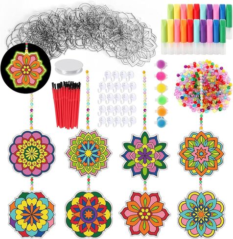 nlicrst 32 مجموعات السقوط ورقة Suncatchers الزخارف ديكورات ديي نافذة فن السقوط فقرة مجموعات الحرف اليدوية ديي مابل ورقة الشمس in Kuwait
