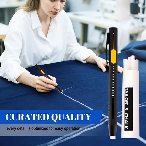 Heat Erasable Fabric Marker for Sewing, Washable Heat Erasable Pens for Fabric, Sewing Chalk DIY Markers for Quilting Embroidery, Suitable for Cotton Knitted Fabrics, 2 Pens + 20 Premium Refills in Saudi Arabia