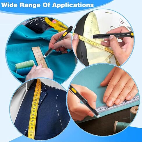 Heat Erasable Fabric Marker for Sewing, Washable Heat Erasable Pens for Fabric, Sewing Chalk DIY Markers for Quilting Embroidery, Suitable for Cotton Knitted Fabrics, 2 Pens + 20 Premium Refills in Saudi Arabia