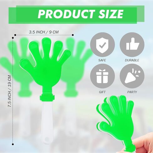 8 Pcs Hand Clappers Noisemakers 7.5 Inch Clappers Noisemakers Plastic Hand Clappers for Birthdays Game Football Sporting Events Cheers Supplies Dance Basketball Football Noisemakers(Blue and White) in Saudi Arabia