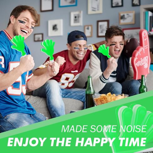 8 Pcs Hand Clappers Noisemakers 7.5 Inch Clappers Noisemakers Plastic Hand Clappers for Birthdays Game Football Sporting Events Cheers Supplies Dance Basketball Football Noisemakers(Blue and White) in Saudi Arabia