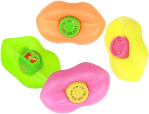 15Pcs Lip Whistles Plastic Noise Maker Toys Lip Whistle Toy Party Favors Goody Bag Fillers Stocking Stuffer Gifts for Kids in Saudi Arabia