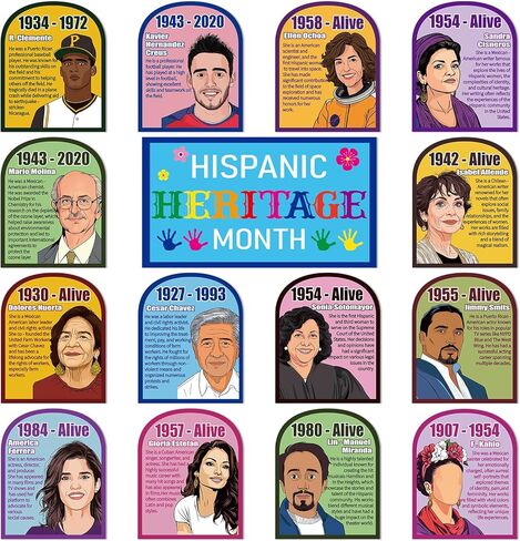 15Pcs Spanish English Hispanic Heritage Month Poster National Hispanic Heritage Month Decoration Motivational Inspirational Hispanic Quote Poster for Classroom Elementary Middle High School Supplies in Saudi Arabia