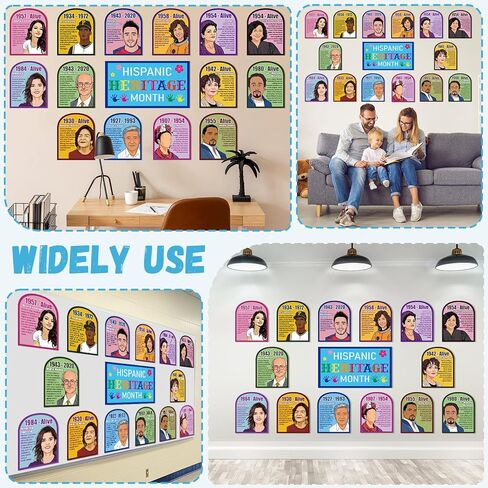 15Pcs Spanish English Hispanic Heritage Month Poster National Hispanic Heritage Month Decoration Motivational Inspirational Hispanic Quote Poster for Classroom Elementary Middle High School Supplies in Saudi Arabia