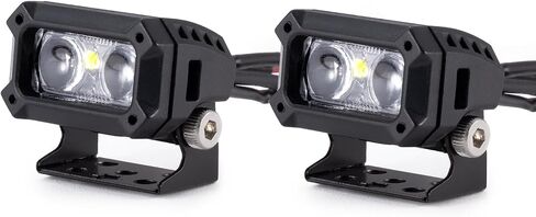 2pcs 18 ملم مصباح LED مربع المصباح الأمامي ل Trx-4 Trx6 محوري SCX10 90046 D90 CC01 WRAITH REDCAT GEN8 1/10 RC CAR PRODGERS (RED) in Kuwait