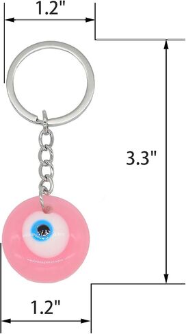 Jasimkiss Evil Eye Keychains Resin Pendant Bag Purse Keychains Good Luck Amulet protection Charm Keychains for Women Men in Saudi Arabia