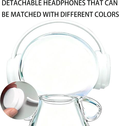 3D Printed Headphones Accessories for Labubu（No Dolls），for Dolls 3.94-6.69inch（10-17cm） in Size，Suitable for Daily Display, Great as a Gift，（White Headphones） in Kuwait