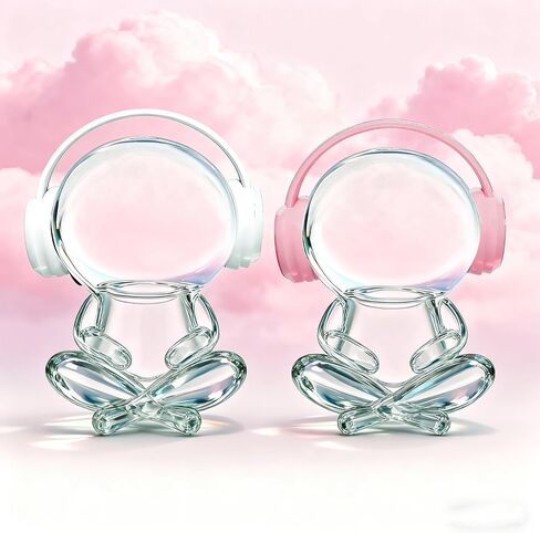 3D Printed Headphones Accessories for Labubu（No Dolls），for Dolls 3.94-6.69inch（10-17cm） in Size，Suitable for Daily Display, Great as a Gift，（White Headphones） in Kuwait
