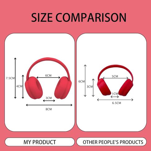 3D Printed Headphones Accessories for Labubu（No Dolls），for Dolls 3.94-6.69inch（10-17cm） in Size，Suitable for Daily Display, Great as a Gift，（White Headphones） in Kuwait
