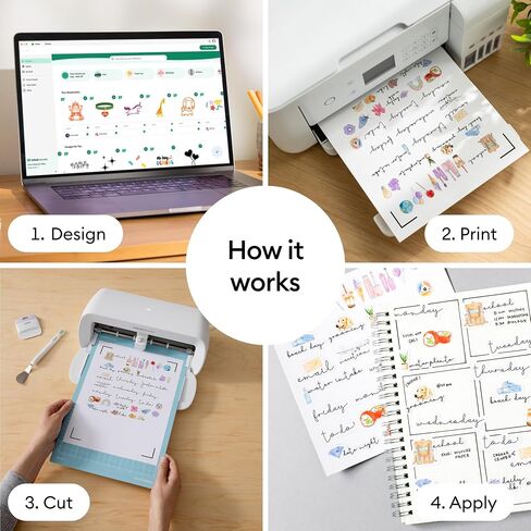 فينيل Cricut® القابل للطباعة لطابعات الليزر - 8.5 في × 11 بوصة (25 م) in Kuwait
