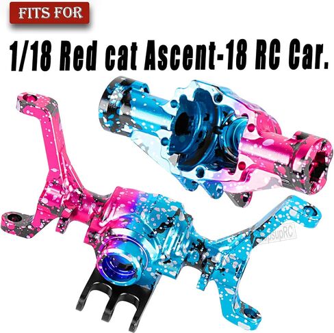 RC Upgrades Part for 1/18 Red cat Ascent-18,Aluminium Front & Rear Axle Housing w/Brass Axle Cover Diff Cover Hops UP,Colour in Kuwait