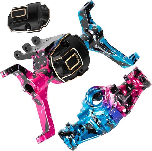 RC Upgrades Part for 1/18 Red cat Ascent-18,Aluminium Front & Rear Axle Housing w/Brass Axle Cover Diff Cover Hops UP,Colour in Kuwait