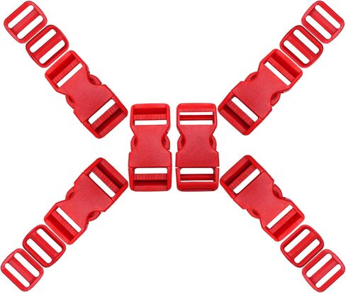 الابازيم لأشرطة 1 بوصة ، 6 أجزاء من الابواب الجانبية السريعة و 12 PCS متزلج Tri-Glide ، ومقاطع المفاجئة المزدوجة الثقيلة للخدمة الشاقة لاستبدال حقيبة الظهر من نايلون حزام الأليف (أبيض) in Kuwait