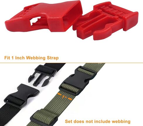 الابازيم لأشرطة 1 بوصة ، 6 أجزاء من الابواب الجانبية السريعة و 12 PCS متزلج Tri-Glide ، ومقاطع المفاجئة المزدوجة الثقيلة للخدمة الشاقة لاستبدال حقيبة الظهر من نايلون حزام الأليف (أبيض) in Kuwait
