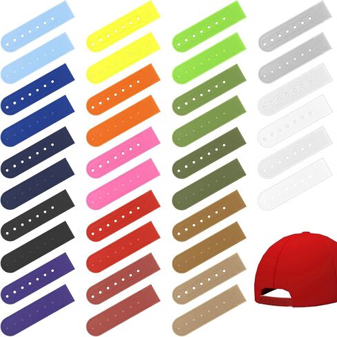 18 أزواج 18 ألوان حزام Snapback | السحابات البديلة القابلة للاستبدال البلاستيكية القابلة للتعديل من 7 حفرة وقبعات بيسبول وقبعات رعاة البقر وقبعات Snapback | مجموعة إصلاح مقطع حزام قبعة in Saudi Arabia