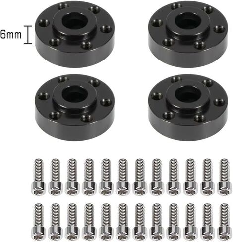 Brass Weights 6mm 9mm 12mm 15mm 22mm Wheel Hex Hub Widen Adapter for 1/10 RC Crawler 1.9 2.2 Wheels Rims SCX10 TRX4 Black (18mm) in Saudi Arabia