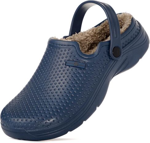 Men's Women's Lined Clogs Winter Waterproof Slippers Slip On Garden Shoes Non-Slip Home House Slipper Indoor Outdoor Mules with Soft Fleece Lining in Kuwait