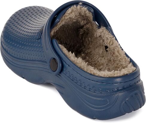 Men's Women's Lined Clogs Winter Waterproof Slippers Slip On Garden Shoes Non-Slip Home House Slipper Indoor Outdoor Mules with Soft Fleece Lining in Kuwait