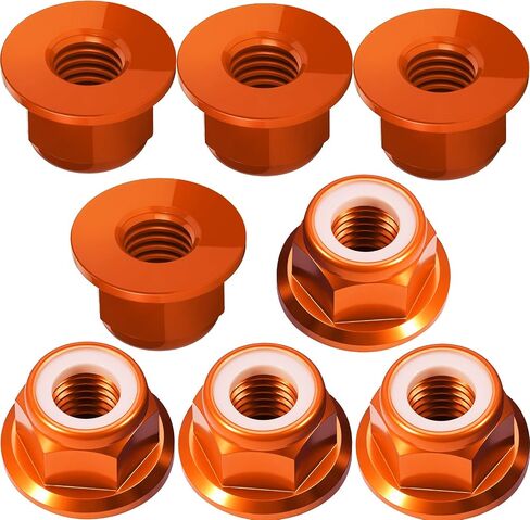 4pcs m4 شفة المكسرات المصنوعة من الألومنيوم ، m4-0.7mm hex flange nylon insert قفل المكسرات لـ 1/10 RC Car Traxxas Slash 4x4 2WD Stampede vxl Rustler VXL HPI Redcat Axial Racing Truck Wheels Wheels in Kuwait
