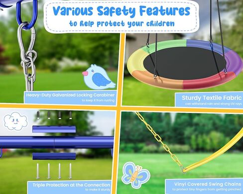 مجموعات الأرجوحة للبخار الخلفي ، 5 في 1 swingset في الهواء الطلق للبناء الخلفي للأطفال 3-12 ، مجموعة أرجوحة أطفال في الهواء الطلق مع 3 تقلبات ، طائرة شراعية وكرة السلة هوب in Saudi Arabia