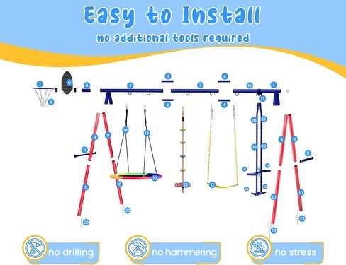 مجموعات الأرجوحة للبخار الخلفي ، 5 في 1 swingset في الهواء الطلق للبناء الخلفي للأطفال 3-12 ، مجموعة أرجوحة أطفال في الهواء الطلق مع 3 تقلبات ، طائرة شراعية وكرة السلة هوب in Saudi Arabia