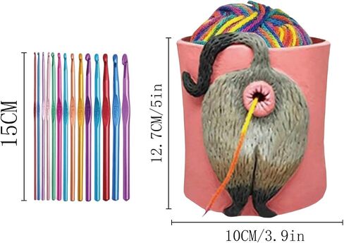 Yarn Bowl for Crochet, Uniquely Designed Resin Craft Bowl, Includes 14 Knitting Tools in Saudi Arabia