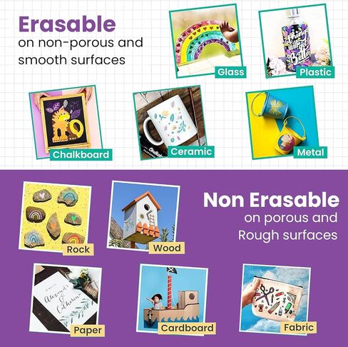chalkola 20 علامات الطباشير السائلة للوحة السوداء (طرف قابل للانعكاس 6 مم - النيون ، الباستيل ، علامة مسح الجافة المعدنية) | أقلام الطباشير القابلة للغسل لألواح الطباشير والنافذة والسيارة والزجاج - علامات السبورة القابلة للمحو in Kuwait