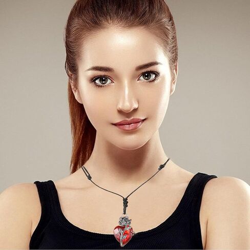 10pcs قلادة القلادة سلك قلادة سوداء قابلة للتعديل قلادة حبل الجلود للرجال ، قلادة قلادة مصنوعة يدوياً مصنوعة يدويًا مع حلقة معدنية للتعليق الحبل (12-25 بوصة) in Kuwait