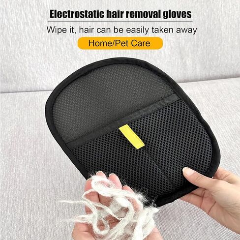 2 PCS PET Hair Remover قفازات كهربائية ， قفازات الشعر الأليفة ، قفازات شعر الحيوانات الأليفة الإلكتروستاتيكية للأثاث والسجاد ومقاعد السيارات - أداة الاستمالة للحيوانات الأليفة القابلة لإعادة الاستخدام (2) in Kuwait