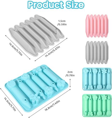 4Pcs Reusable Silicone Crayon Molds Flower, 6 Cavity 3D Silicone Oven Safe Crayon Molds Wax Melting Maker for DIY Chocolate, Candle, Art Projects, Recycling Non-Stick with Assorted Shapes Included in Saudi Arabia