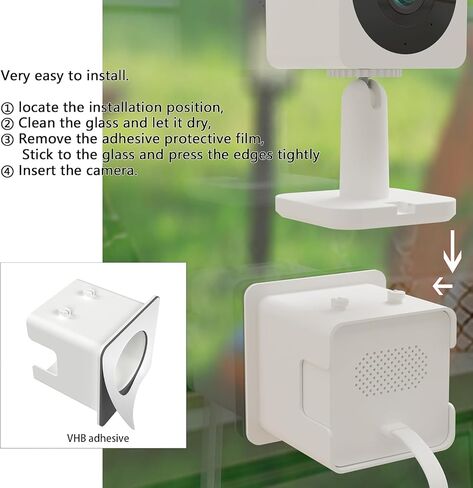 حامل نافذة Teccle لـ Wyze Cam OG (إصدار 2023)، مجموعة أدوات المكدس لـ Wyze Cam OG، من خلال النافذة استخدم Cam OG، مسموح باستخدام كاميرتين على Windows في نفس الوقت in Saudi Arabia