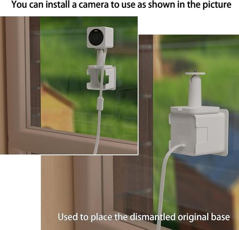 حامل نافذة Teccle لـ Wyze Cam OG (إصدار 2023)، مجموعة أدوات المكدس لـ Wyze Cam OG، من خلال النافذة استخدم Cam OG، مسموح باستخدام كاميرتين على Windows في نفس الوقت in Saudi Arabia
