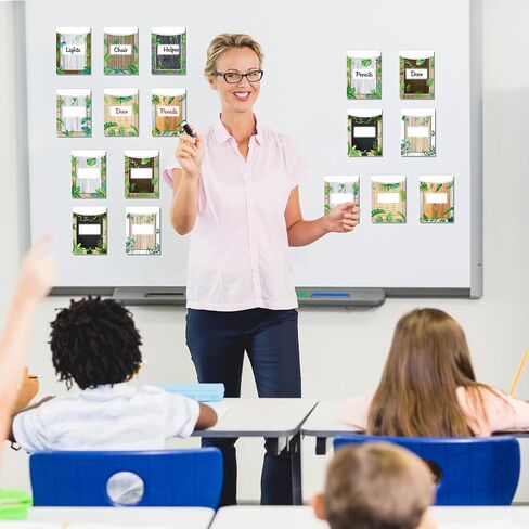 100 PCS Class Library Card Pockets و Classfrice Jobs Bulletin Bulletin Library Pockets مع قلم قابلة للمحوّل والغراء لمكتب منزلي من الطباشير إلى ديكور المدرسة (Blackboard) in Saudi Arabia