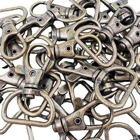 Silver 30pcs 360 ° قطب معدني الزناد خط السنانير السنانير مشابك مخلب جراد البحر ، حلقة واسعة 1/2 بوصة د ، خطافات مفاتيح كبيرة الحجم ، 13 ملم في الهوية ، بطول 36 ملم (الفضة) in Kuwait