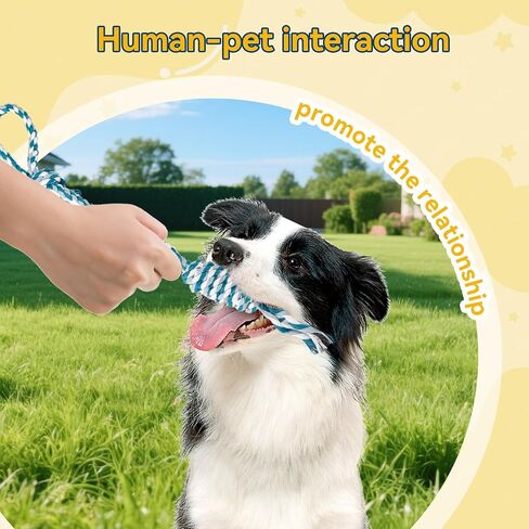 4-Pack Cotton Rope Dog Toys, Puppy Teething Chews for Small-Medium Breeds, Durable Tug-of-War & Fetch Toys for Indoor/Outdoor Play, Aggressive Chewers, Boredom Relief, Teeth Clean in Saudi Arabia