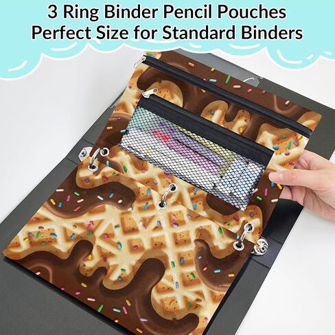 Highland Cow Pencil Pouch for 3 Ring Binder Vintage Cattle Flowers Pencil Case Bag with Clear Window Zipper Pockets for Kids Girls Boys Students School College Supplies 2 Pack in Saudi Arabia
