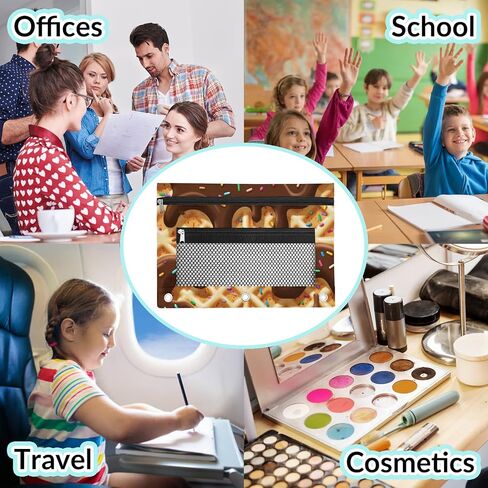 Highland Cow Pencil Pouch for 3 Ring Binder Vintage Cattle Flowers Pencil Case Bag with Clear Window Zipper Pockets for Kids Girls Boys Students School College Supplies 2 Pack in Saudi Arabia