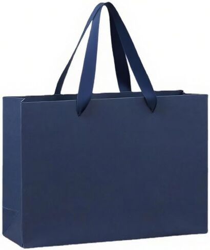 حقيبة هدايا Mulianbox Navy Blue 6 حزمة ، 15.9 × 5.9 × 12 بوصة إضافية لفائف الهدايا الكبرى مع مقابض الشريط ، وأكياس الورق الكراف الثقيلة القابلة لإعادة الاستخدام بشكل كبير للتسوق ، والزفاف ، والهدية ، والتجزئة ، والتجزئة in Kuwait