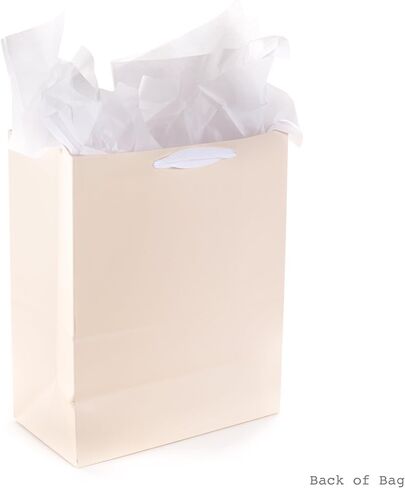 Hallmark 13" Large Gift Bag with Tissue Paper (Green Foliage, Gold Heart) for Weddings, Engagements, Anniversaries, Bridal Showers, and More in Saudi Arabia