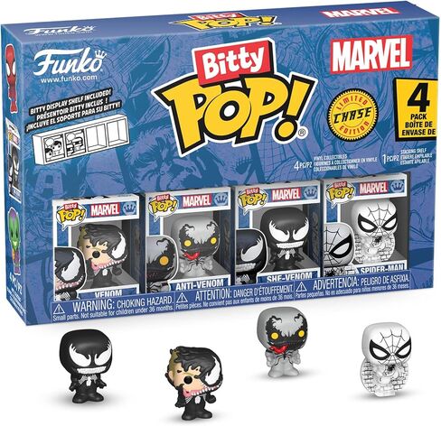 فونكو بوب! Bitty: Spider -Man - Venom ، Anti -Venom ، She -Venom ، و Mystery Chase Figure - 0.9 inch in Saudi Arabia